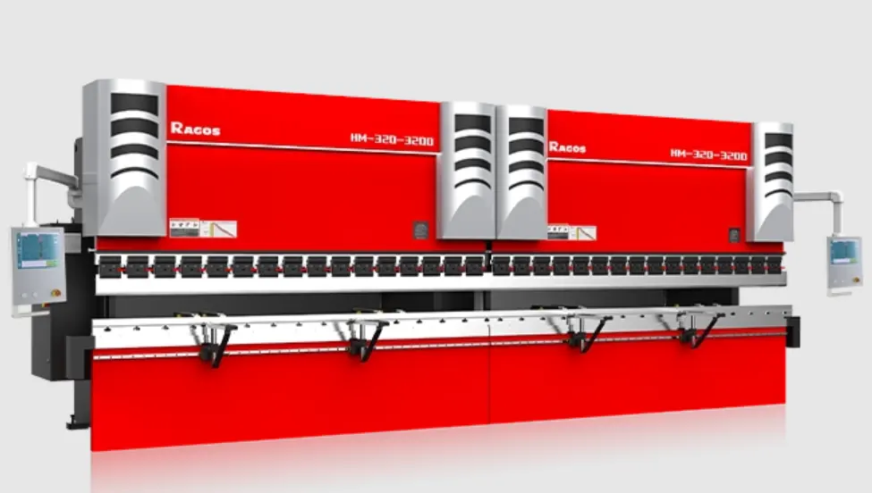 press brake with laser safety protection