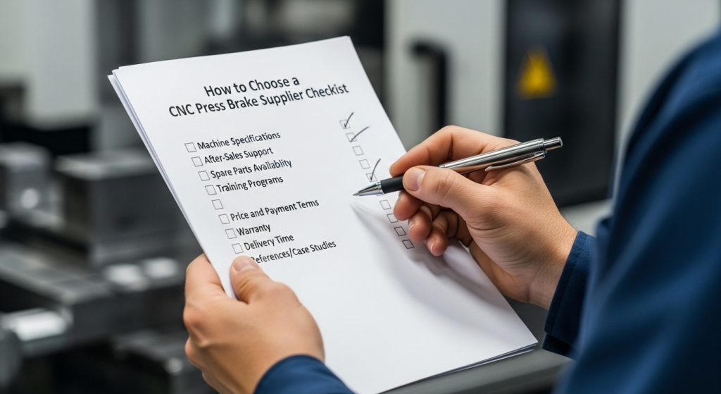 how to choose a cnc press brake supplier checklist