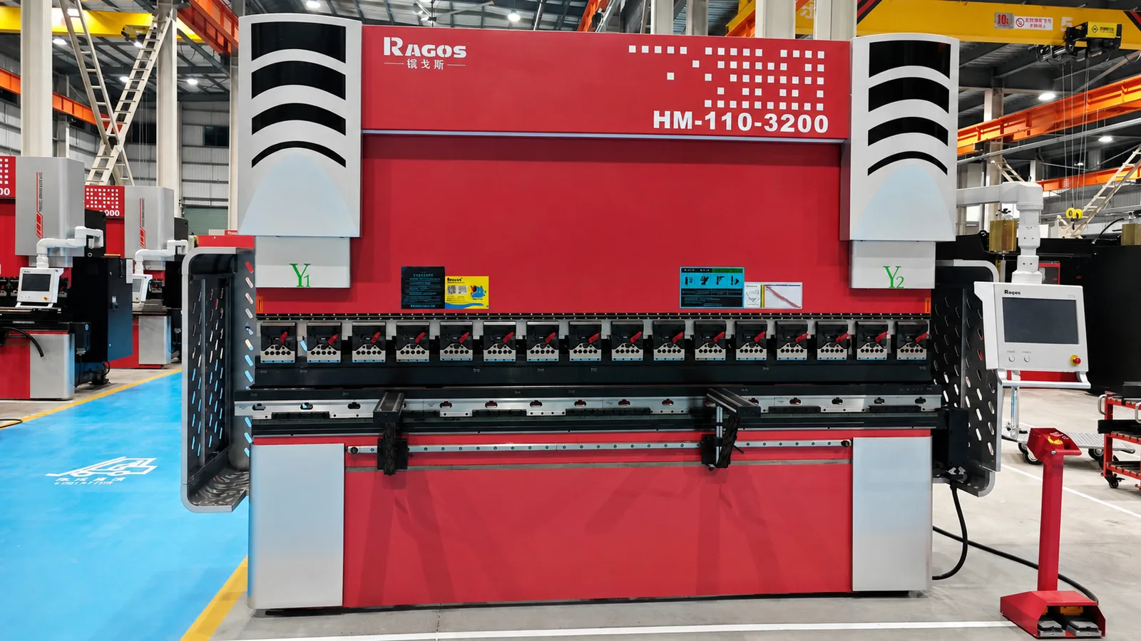 JS RAGOS CNC press brake in the manufacturing facility